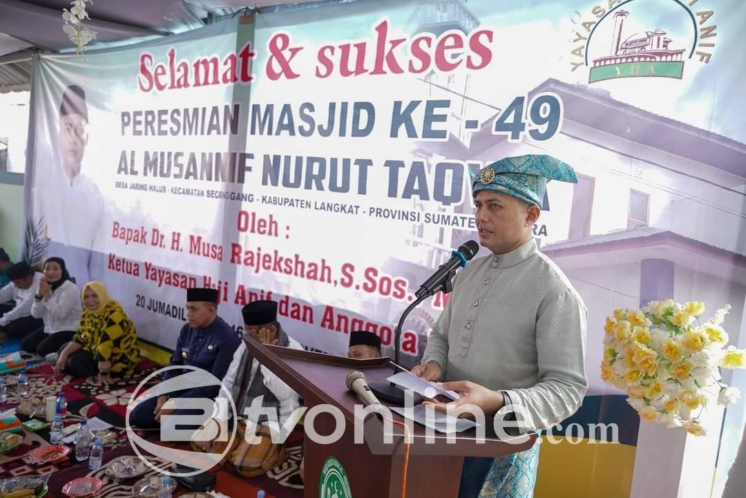 Musa Rajeksha Resmikan Masjid ke-49 dari Program Haji Anif di Jaring Halus