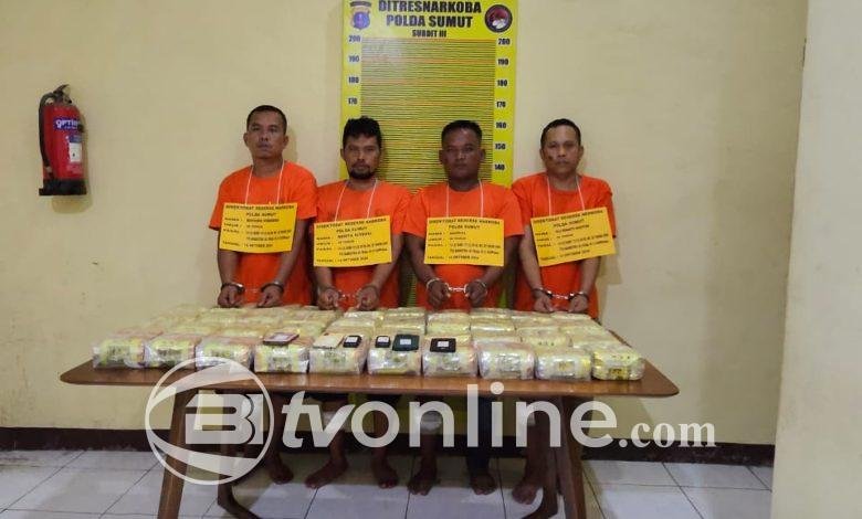 Polda Sumut Gagalkan Peredaran 54 Kg Sabu, Empat Tersangka Ditangkap di Indrapura