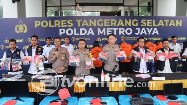 Polres Tangsel Ungkap Sindikat Judi Online Jaringan Internasional, 7 Tersangka Diamankan