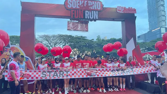 Soekarno Fun Run 5K Meriahkan HUT ke-52 PDIP di Bandar Lampung