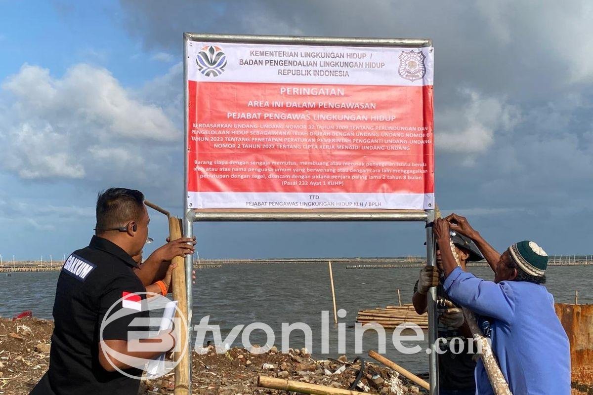 Menteri Lingkungan Hidup Segel Area Reklamasi Pagar Laut di Bekasi