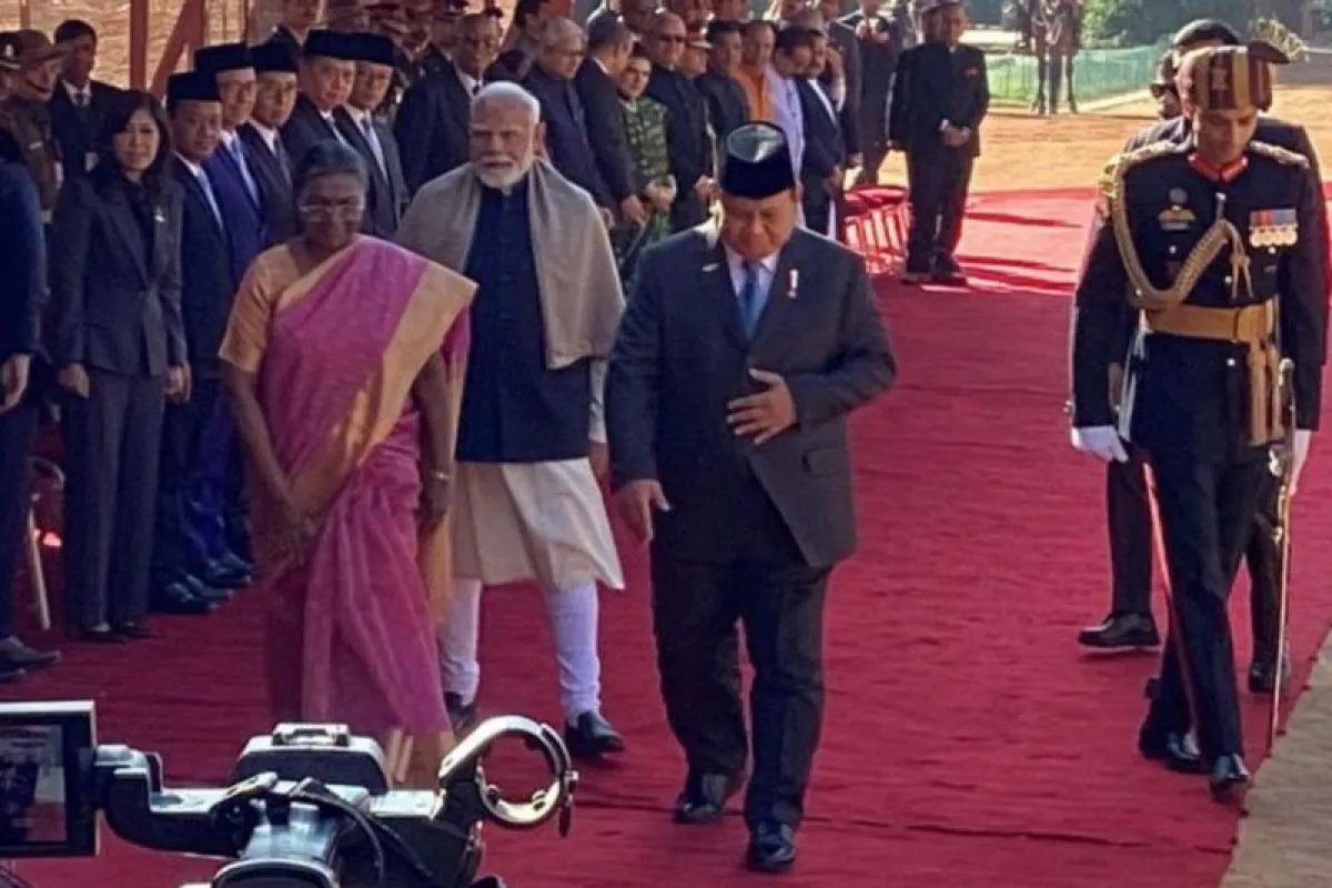 Prabowo Subianto Disambut Upacara Kenegaraan di Istana Rashtrapati Bhavan, India