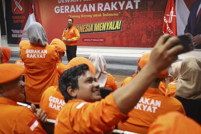 Anies Baswedan Hadiri Deklarasi dan Pelantikan Pengurus Ormas Gerakan Rakyat di Jakarta