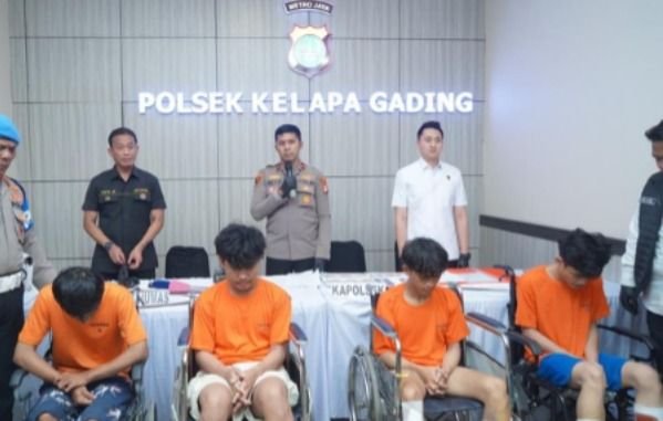 Komplotan Begal Bersenjata Tajam Tertangkap di Kelapa Gading, Jakarta Utara