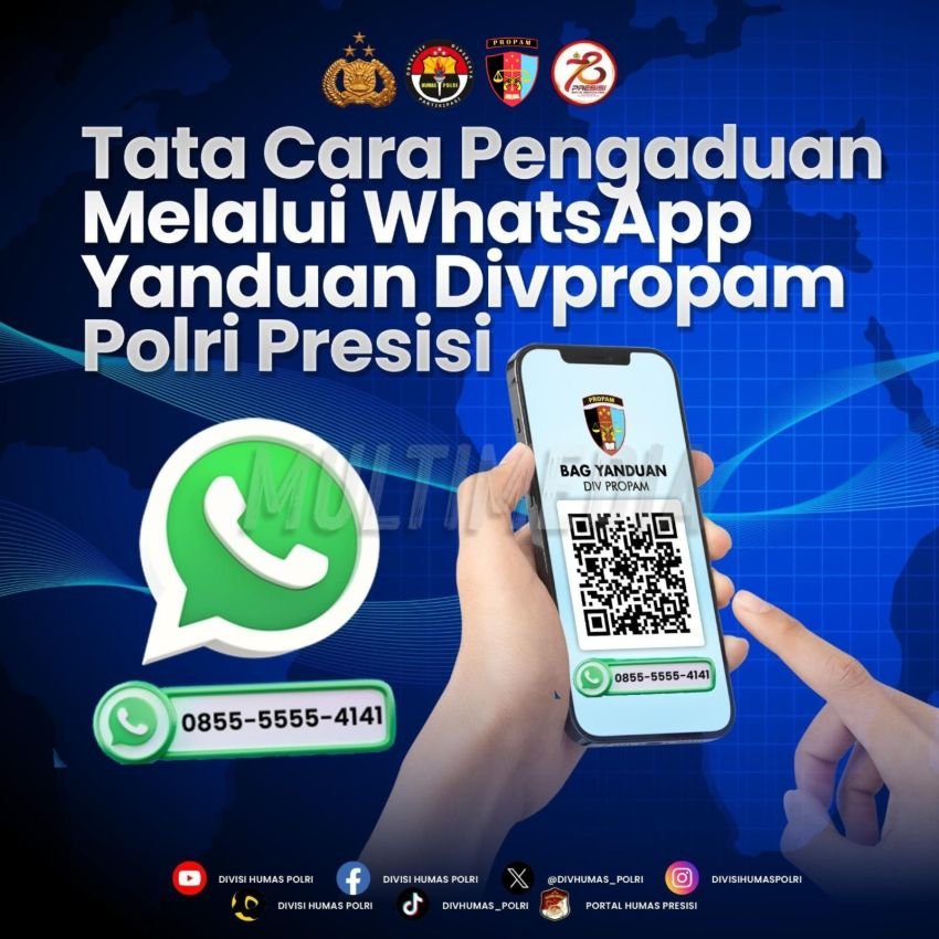 Divisi Propam Polri Buka Layanan Pengaduan 24 Jam Lewat WhatsApp untuk Laporkan Personel Bermasalah