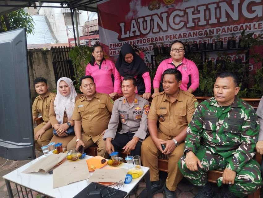 Polsek Medan Area Ikuti Launching Program Penguatan Perkarangan Pangan Lestari (P2L)