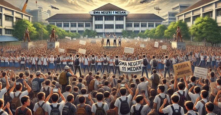 Ratusan Siswa SMA Negeri 11 Medan Demo Tuntut Pencopotan Kepala Sekolah Terkait Kasus Bullying!