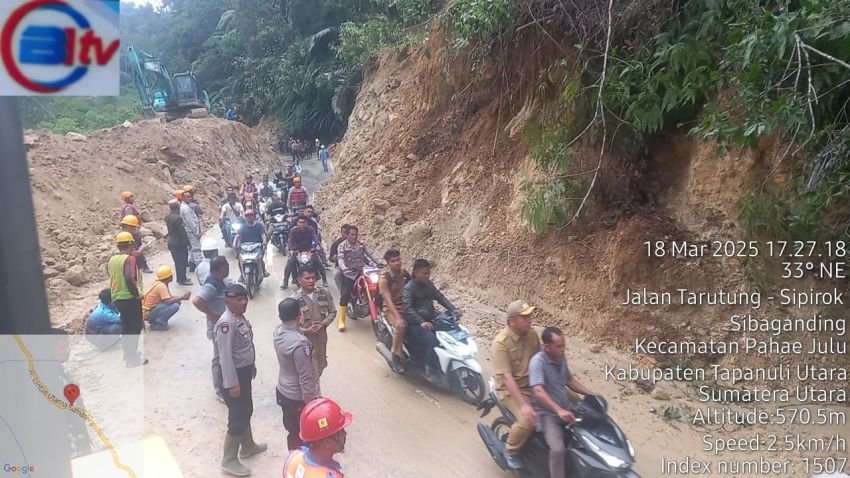 JALAN TARUTUNG – SIPIROK KEMBALI BISA DILALUI