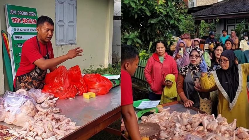 Jual Daging Ayam Harga Murah, Pedagang Luar Kota Diusir dari Pasar Wates