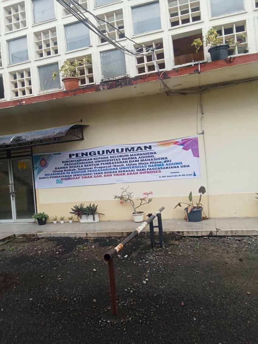 Suasana Kampus Universitas Darma Agung (UDA) Medan Sepi Pasca Kisruh, Pembayaran Uang Kuliah Jadi Isu Hangat