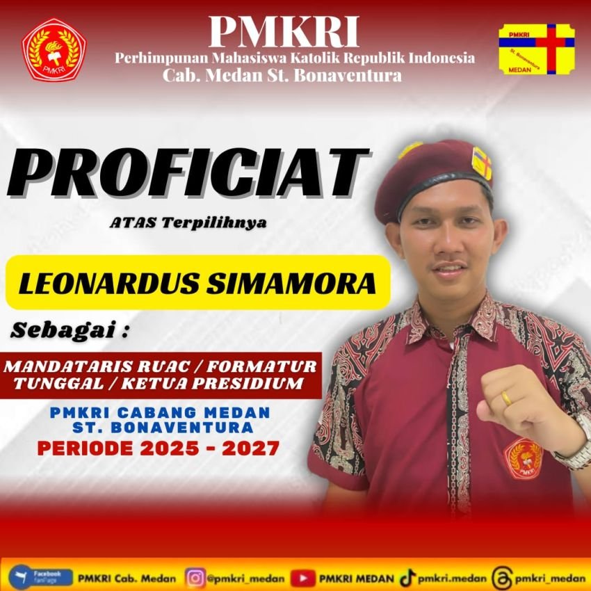 Selamat! Leonardus Simamora Terpilih Sebagai Ketua Presidium PMKRI Cabang Medan Periode 2025-2027