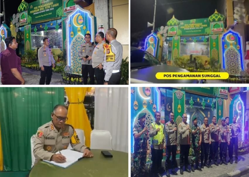 Kapolrestabes Medan Kombes Gidion Cek Pos Pam IX Kampung Lalang Menjelang Hari Raya Idul Fitri 1446 H