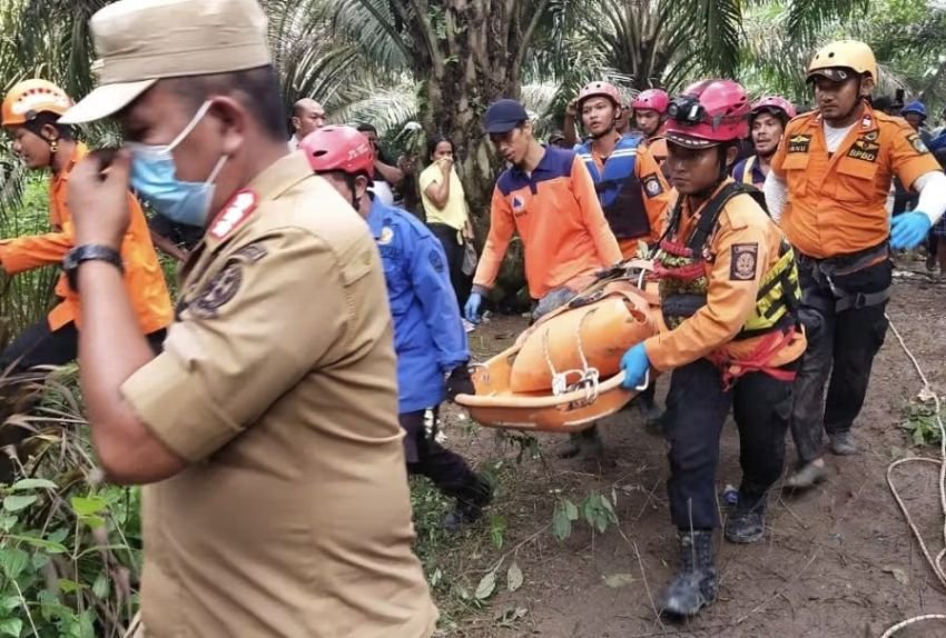 Jasad Kepala Desa Liang Pematang Bahagia Tarigan Ditemukan Terjepit Batu di Sungai Setelah 5 Hari Pencarian