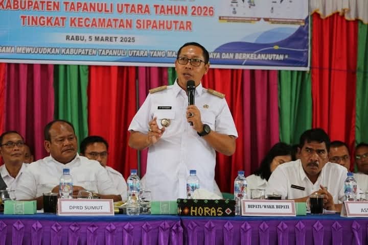 Bupati Taput JTP Perdana Buka Musrenbang RKPD 2026 di Kecamatan Sipahutar