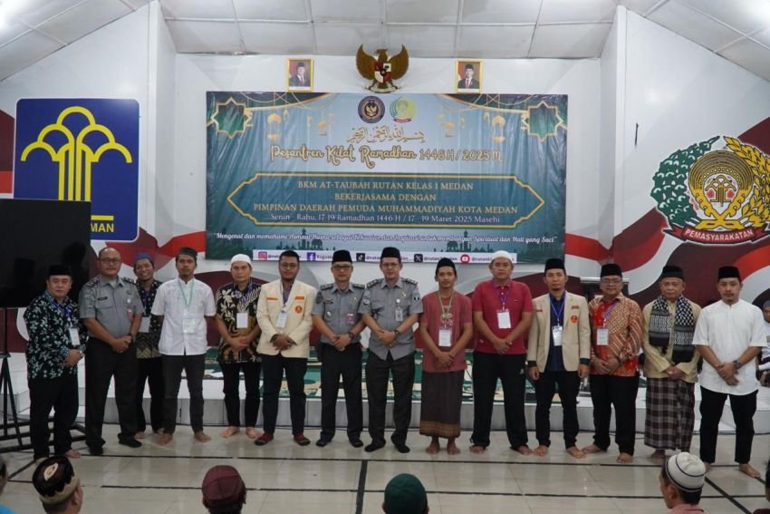 Kolaborasi Dengan Pemuda Muhammadiyah, Rutan Kelas I Medan Buka Pesantren Kilat Warga Binaan Gelombang Ke-2