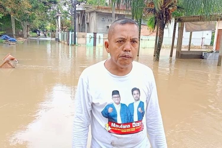 Puluhan Warga Kelurahan Buluran Kenali Kota Jambi Mengungsi Akibat Banjir