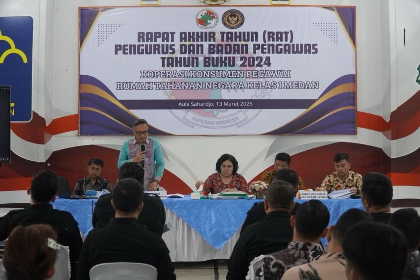 Koperasi Pegawai Rutan Kelas I Medan Gelar Rapat Anggota Tahunan (RAT), Fokus pada Kebersamaan dan Pengawasan