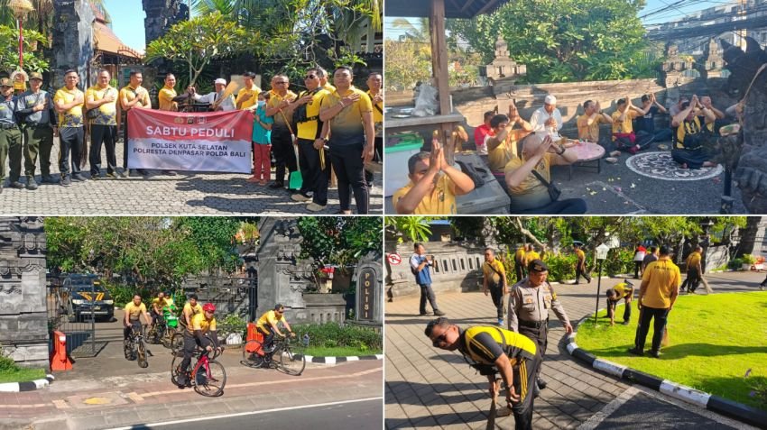 Polsek Kuta Selatan Gelar “Sabtu Peduli”, Wujud Nyata Harmoni Ala Tri Hita Karana