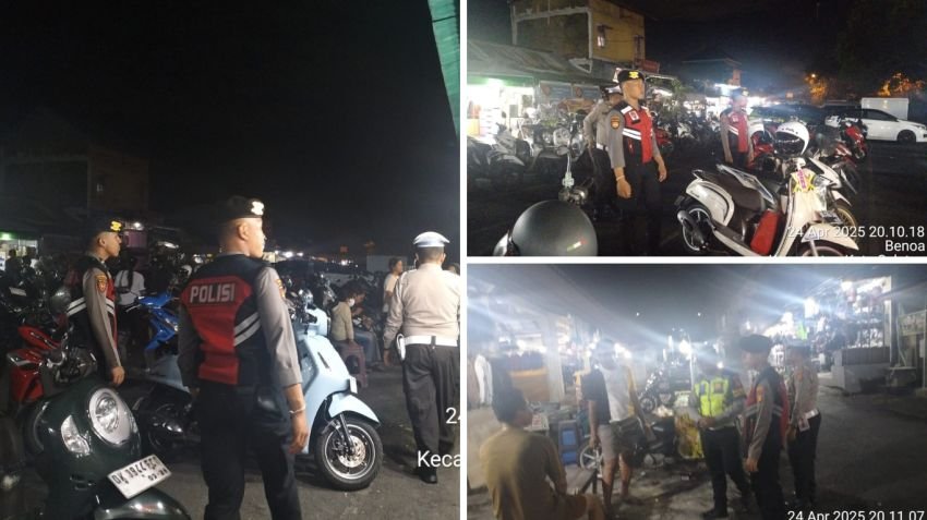 Polsek Kuta Selatan Intensifkan Patroli Blue Light, Antisipasi Trek-trekan dan Gangguan Kamtibmas