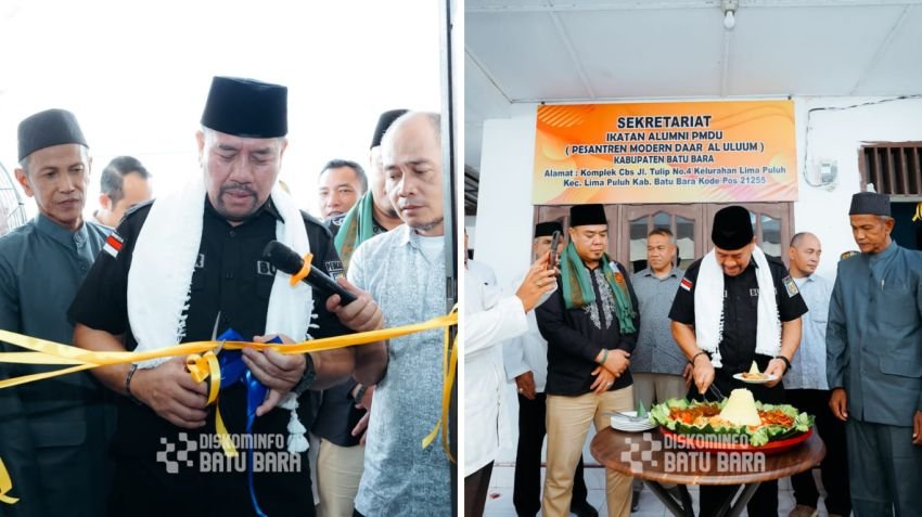 Perkuat Silaturahmi, Bupati Batu Bara Hadiri Halal Bihalal Sekaligus Resmikan IKA PMDU