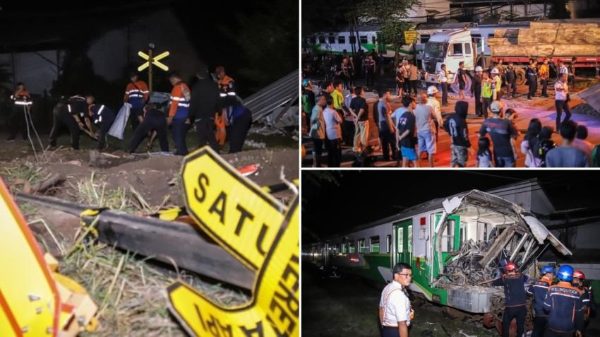Truk Muatan Kayu Tabrak Kereta Api Commuter Line, Asisten Masinis Meninggal Dunia