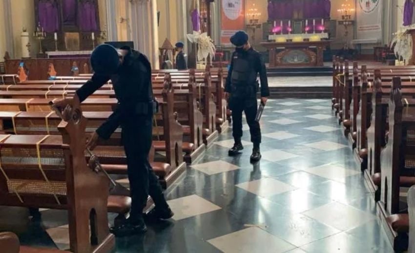 Gegana Turun Tangan! Polisi Sterilisasi Gereja Katedral Jelang Paskah