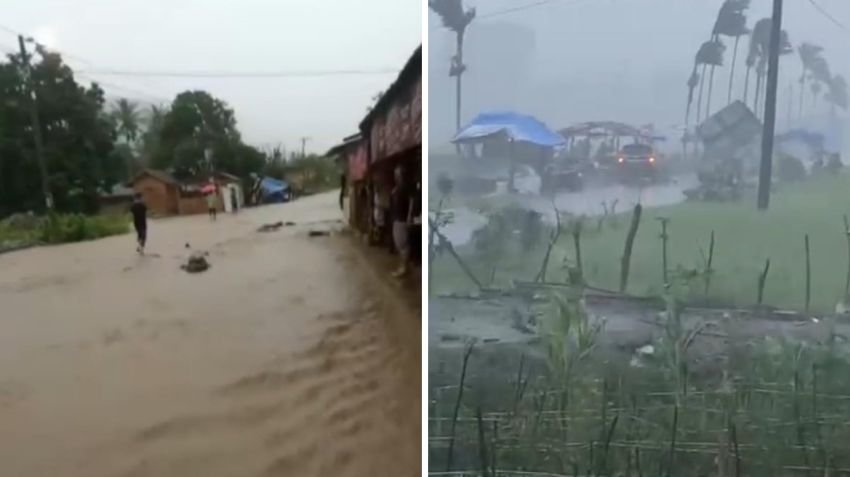 Hujan Lebat dan Angin Puting Beliung Terjang Tangse, Ruas Jalan Nasional Tergenang