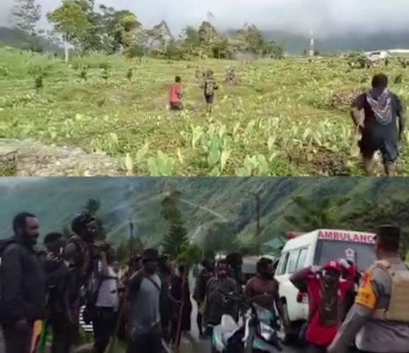 Bentrokan Pendukung Calon Bupati Puncak Jaya Kembali Pecah, 59 Terluka dan Rumah Terbakar
