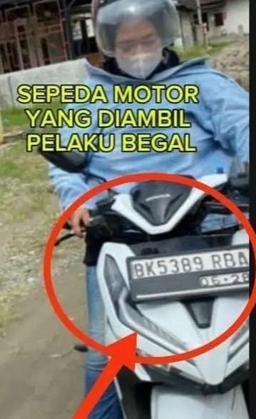 Ibu Rumah Tangga Dibegal dengan Celurit di Jalan Gunung Sinabung Binjai
