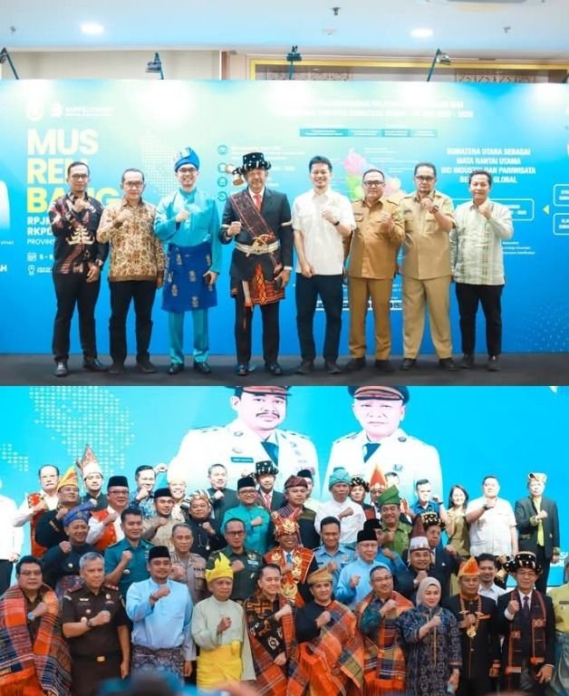 Bupati Madina Saipullah Nasution Hadiri Musrenbang RPJMD Sumut 2025–2029 dengan Balutan Adat Mandailing
