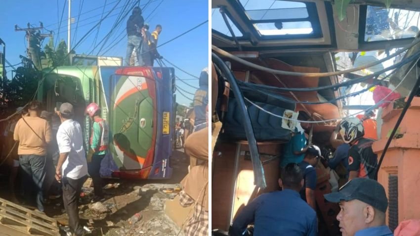 Update! Korban T3was Kecelakaan Bus ALS Terbalik Menjadi 12 Orang, Lalin Dialihkan