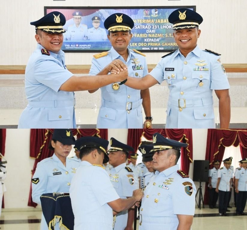 Komandan Kosek I Marsma TNI Imam Subekti Pimpin Sertijab Komandan Satrad 231 Lhokseumawe