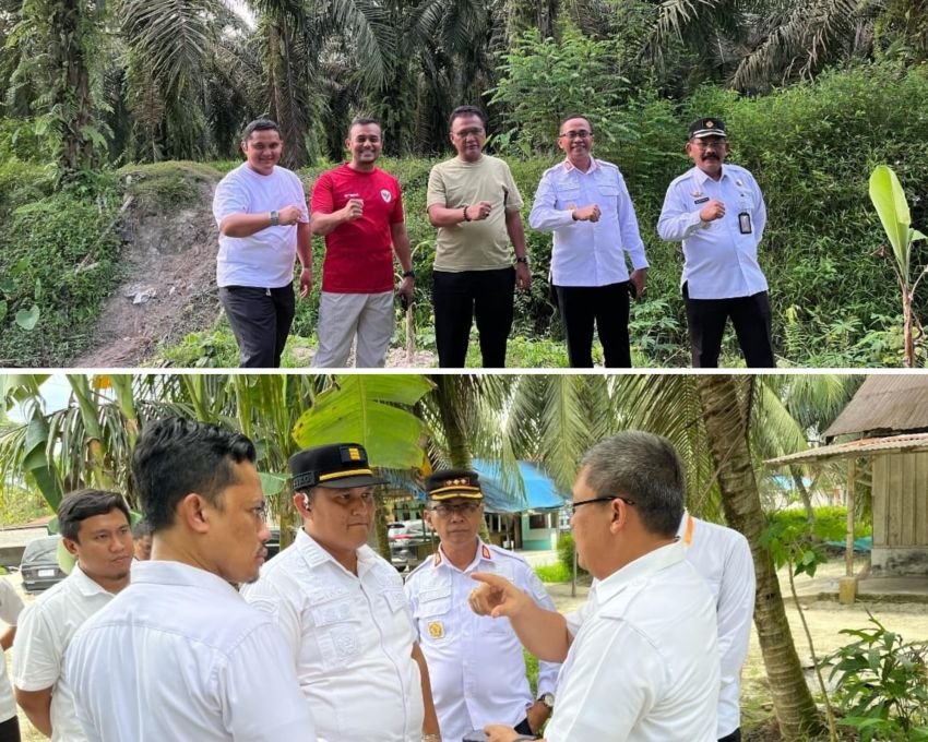 Kalapas Labuhan Ruku dan Kepala BPN Asahan Dampingi Kakanwil Ditjenpas Sumut Tinjau Lahan Pembangunan Lapas Baru di Air Joman