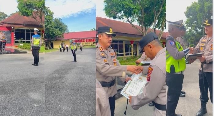 Kapolres Binjai Beri Penghargaan kepada Personil Berprestasi, Sarapan Bersama Sebagai Bentuk Apresiasi