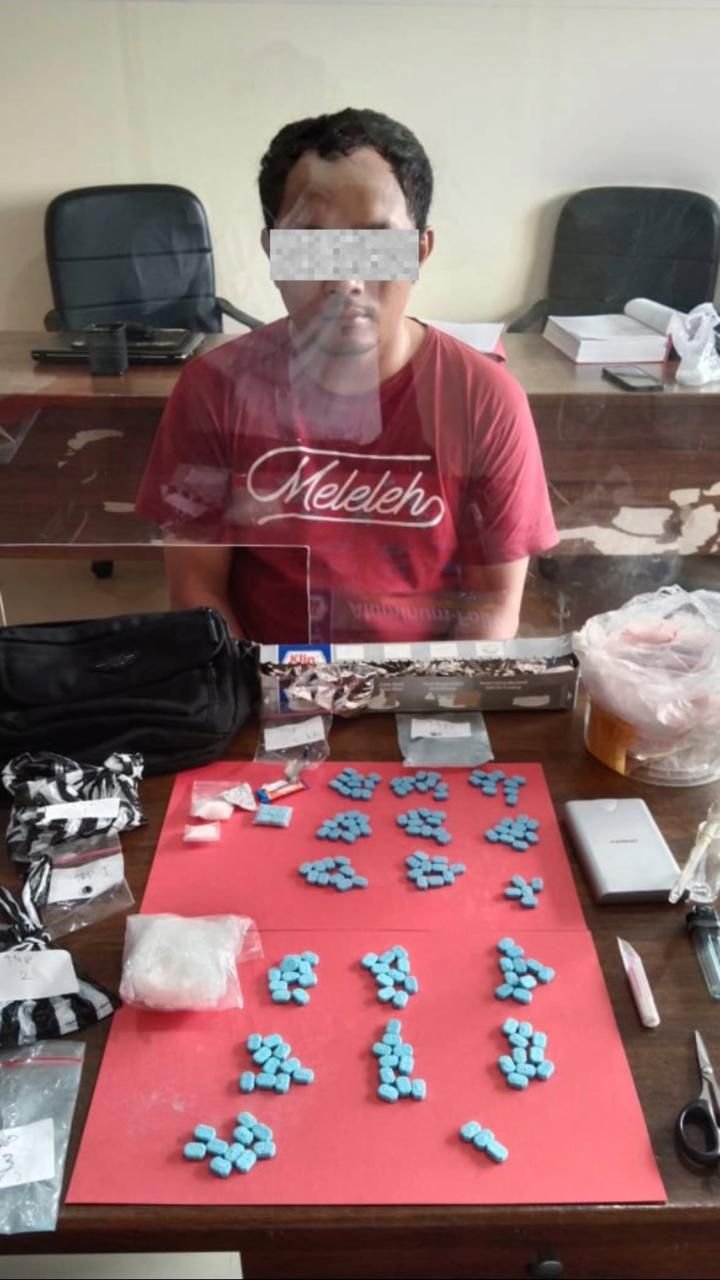 Tangkap Residivis, Satresnarkoba Polresta Denpasar Sita 91 Gram Sabu dan 163 Butir Ekstasi