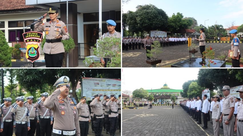 Kapolres Jembrana Pimpin Apel Jam Pimpinan, Tekankan Evaluasi Tugas dan Sinergi Jaga Kamtibmas