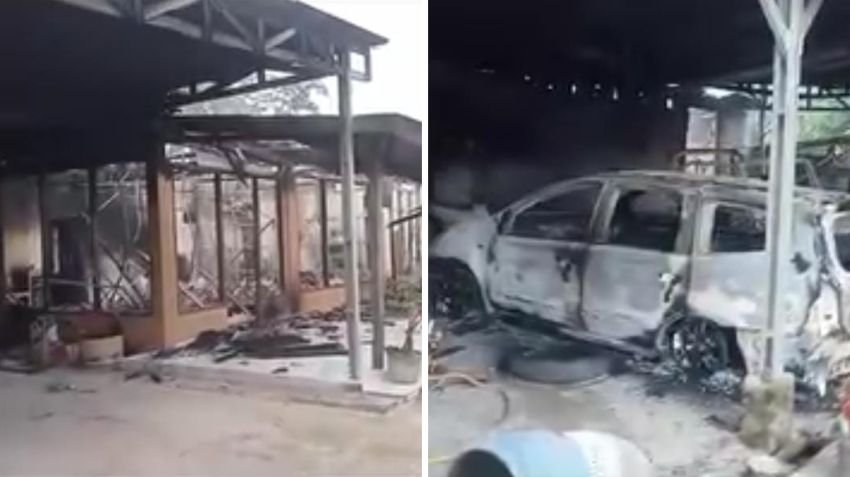 Rumah Lurah Gunung Agung Dib4kar Warga Usai Kasus Pen*suk4n Terkait Dugaan Penyelewengan Bansos