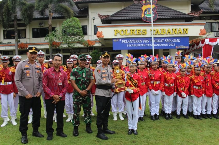 Sinergi TNI-Polri: Kasdim Tabanan Hadiri Pelantikan Patroli Keamanan Sekolah di Mapolres Tabanan