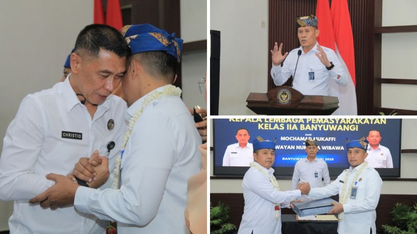Kalapas Jember Jadi Saksi Serah Terima Jabatan Kalapas Banyuwangi, I Wayan Nurasta Resmi Gantikan Mochamad Mukaffi
