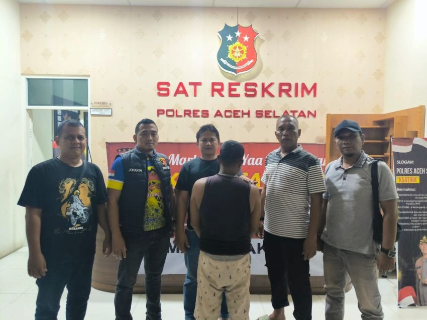 Polres Aceh Selatan Amankan Pria Diduga Rudapaksa Anak Kandung Hingga Hamil