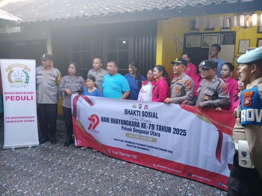 Bhakti Sosial Polsek Denpasar Utara dan Bhayangkari di Yayasan Sehati Bali, Wujud Kepedulian Sambut HUT Bhayangkara ke-79