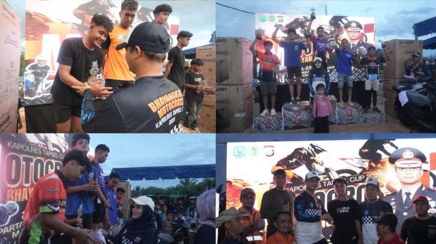Penyerahan Piala dan Hadiah Tutup Bhayangkara Motocross Kapolres Cup 2025 Hari Kedua di Paluta