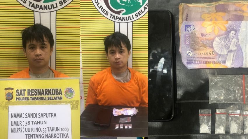 Polres Tapanuli Selatan Bekuk Pengedar Sabu di Perkebunan Sawit Hapesong Lama