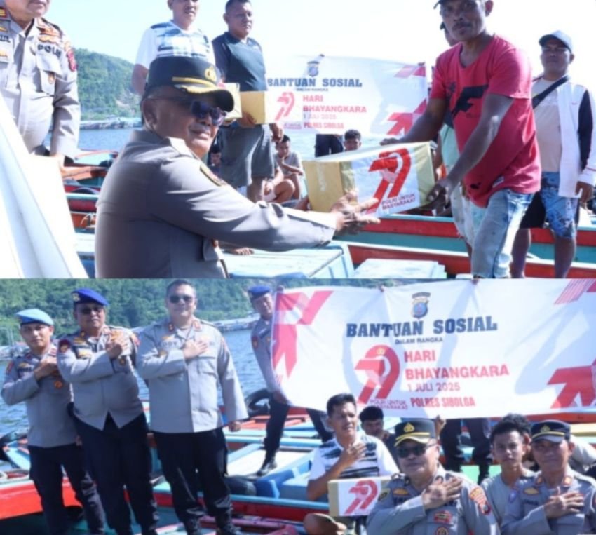Peringati Hari Bhayangkara ke-79, Polres Sibolga Salurkan 120 Paket Bansos untuk Nelayan Tradisional