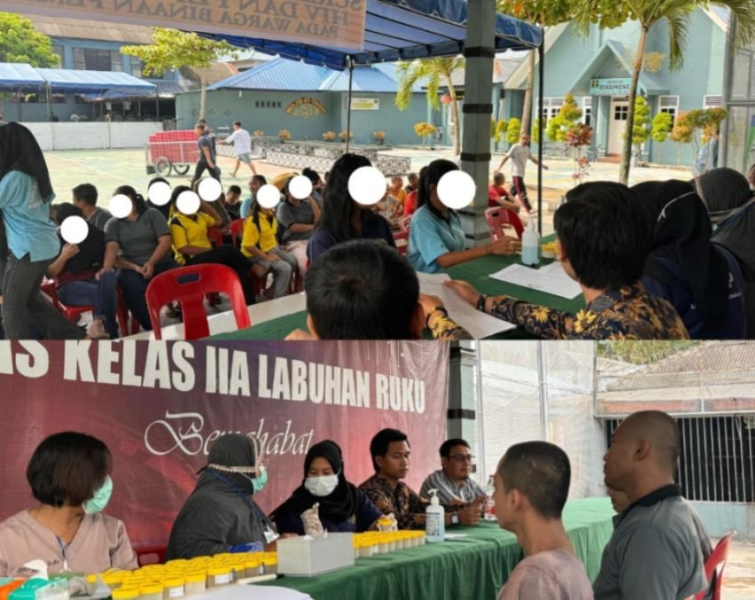 Peduli Kesehatan Warga Binaan, Lapas Labuhan Ruku Gelar Tes TBC Massal