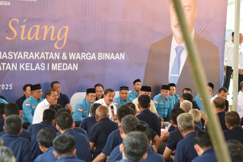 Pendekatan Humanis, Menteri IMIPAS Agus Andrianto Makan Siang Bersama Warga Binaan di Lapas Kelas I Medan