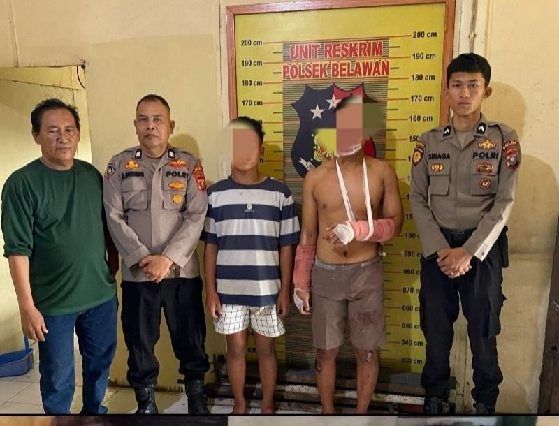 Tertangkap Warga Usai Jambret HP Ibu Muda, Dua Pemuda Diamankan Polsek Belawan