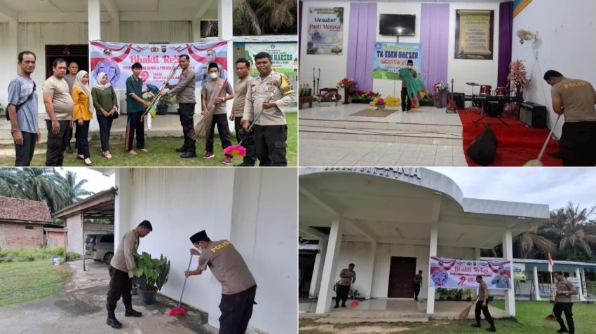 Sambut HUT Bhayangkara ke-79, Polsek Sungai Bahar Gelar Bhakti Sosial Religi di Gereja GPdI