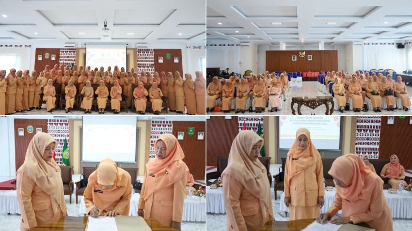 Sertijab Ketua DWP Madina Berlangsung Khidmat, Ny. Yupri Astuti: Jaga Solidaritas dan Keteladanan