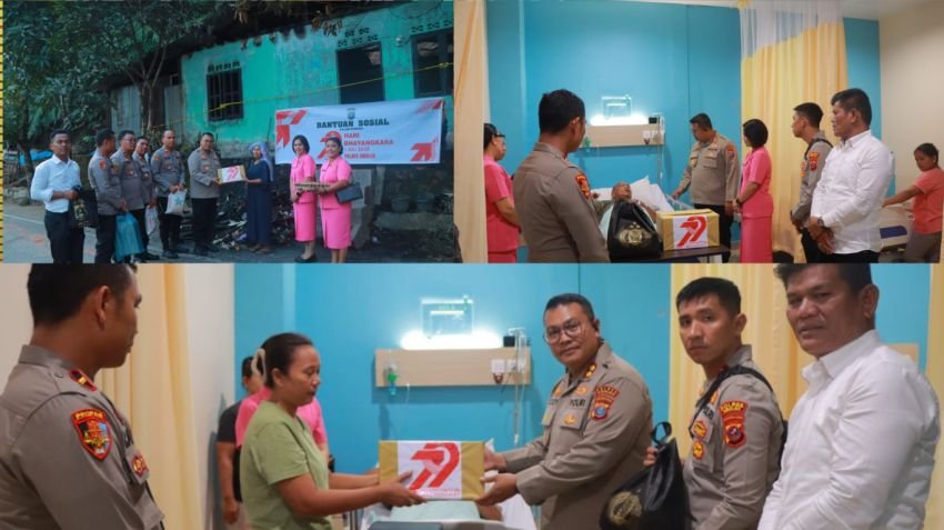 Kapolres Sibolga dan Bhayangkari Salurkan Bantuan kepada Korban Kebakaran dan Personel Sakit